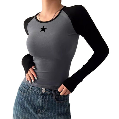 Playera Manga Larga Retro Ajustada para Mujer - Base Layer Premium - Image 5