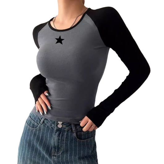 Playera Manga Larga Retro Ajustada para Mujer - Base Layer Premium - Image 5