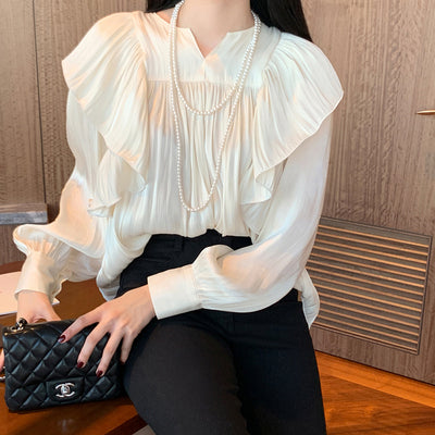Blusa Retro Francesa de Elegante Temperamento para Mujer - Image 5