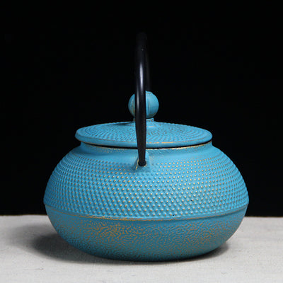 Olla de Hierro Fundido Estilo Europeo y Americano Rosa y Azul - Image 9