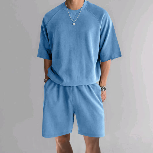 Conjunto Deportivo Hombre Shorts y Playera Terry Cuello Redondo - Image 4