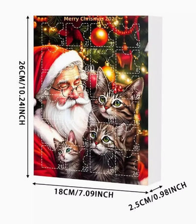 Calendario Navideño de Adviento con Gato Adorable de Acrílico - Image 5