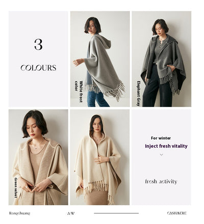 Capa Poncho con Capucha y Aislamiento de Aire Engrosado - Image 19