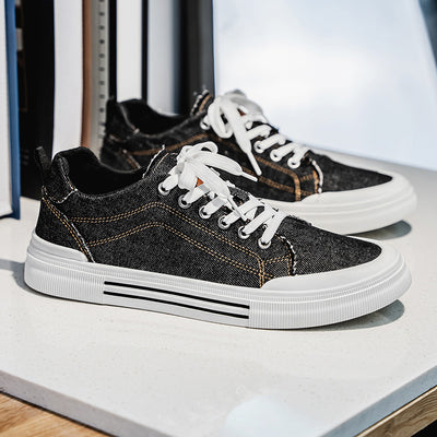 Tenis Casuales Denim Talla Grande Estilo Coreano para Hombre - Image 7