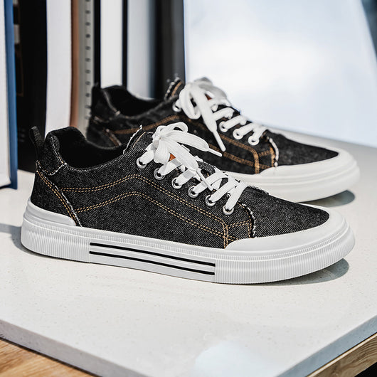 Tenis Casuales Denim Talla Grande Estilo Coreano para Hombre - Image 7
