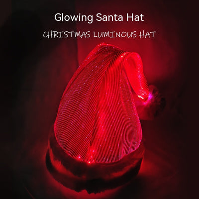Gorro Navideño con Fibra Óptica Multicolor y Luces LED - Image 4