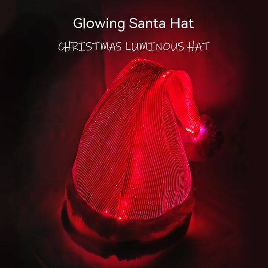 Gorro Navideño con Fibra Óptica Multicolor y Luces LED - Image 4