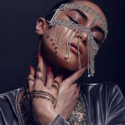 Máscara de Mascarada con Cadena de Garra y Rhinestones para Halloween - Image 9