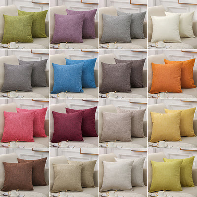 Almohada de Lino y Algodón para Sofá - Diseño Liso y Elegante - Image 3