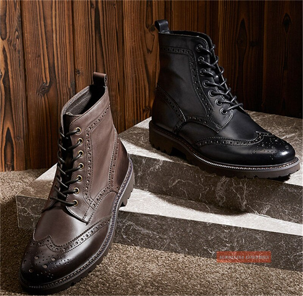 Botas Martin Casuales para Hombre - Tacón Bajo y Punta Redonda