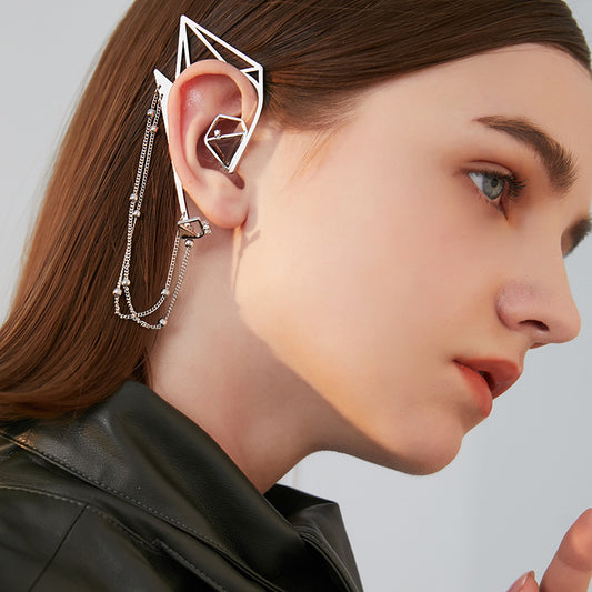 Aretes Geométricos Largos Estilo Minimalista
