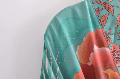 Kimono Cardigan Suelto con Estampado de Luna y Cinturón - Image 16