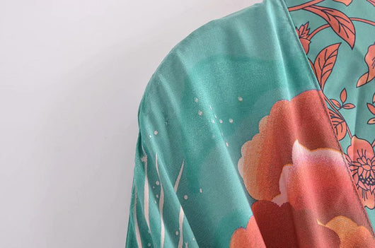 Kimono Cardigan Suelto con Estampado de Luna y Cinturón - Image 16