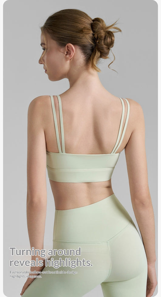 Sujetador Deportivo Mesh Plisado Backless para Fitness - Image 13