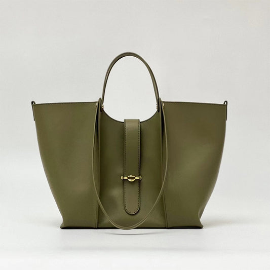 Bolso Tote de Cuero Genuino Gran Capacidad para Mujer