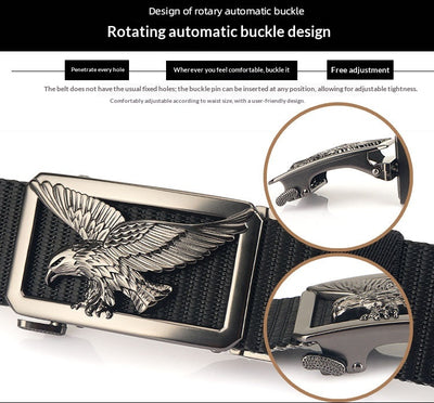 Cinturón Bicolor para Hombre con Hebilla Automática Giratoria sin Dientes - Image 12