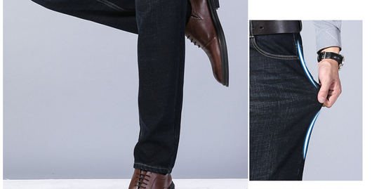 Jeans Casuales para Hombre con Forro Grueso y Terciopelo - Image 17