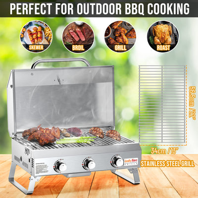 Asador de Gas de Escritorio con 3 Quemadores - Image 12