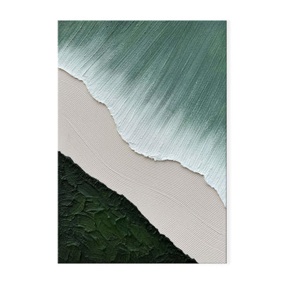 Cuadro Abstracto Minimalista Ondas Verdes y Blancas para Sala y Dormitorio - Image 5