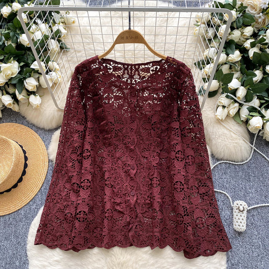 Blusa de Encaje Calado para Mujer - Image 19