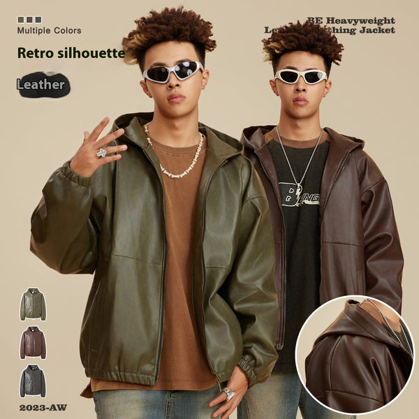 Chaqueta de Cuero Vintage Americana - Estilo Retro Clásico