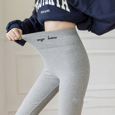 Pantalón Acolchado Talle Alto para Otoño e Invierno con Forro de Terciopelo - Image 4