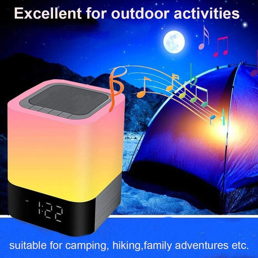 Reloj Despertador Parlante Bluetooth con Pantalla Táctil y Luz LED Multicolor - Image 8