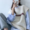 Chaleco Tejido Suelto Estilo Retro - Conjunto de Moda Tendencia