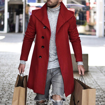 Abrigo de Paño a Cuadros para Hombre - Estilo Clásico y Moderno - Image 6