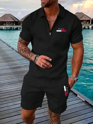 Traje de Baño Casual Retro Cuadros PARIS con Parche Térmico para Hombre - Image 24