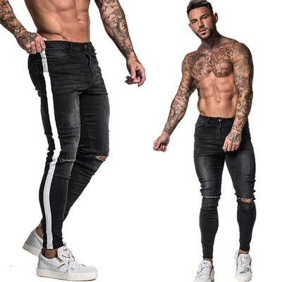 Pantalones Jeans Patchwork Fit Clásico para Hombre - Image 9