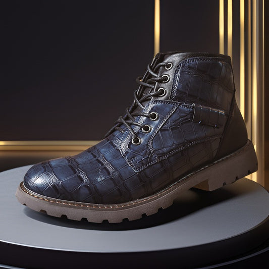 Botas de Cuero Retro con Cierre Lateral para Aventuras Urbanas - Image 2