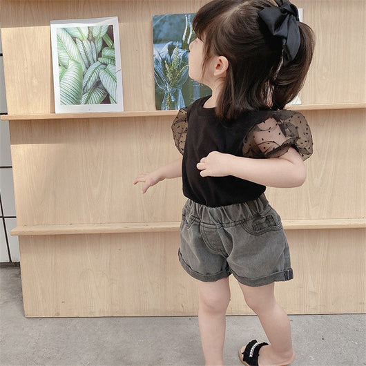 Camiseta Infantil de Lunares con Mangas Acampanadas en Algodón - Image 11