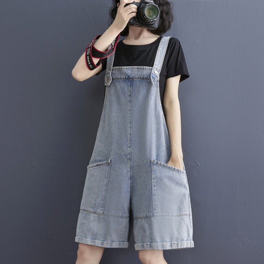 Shorts Vaquero Talla Grande con Tirantes - Estilo Literario - Image 13