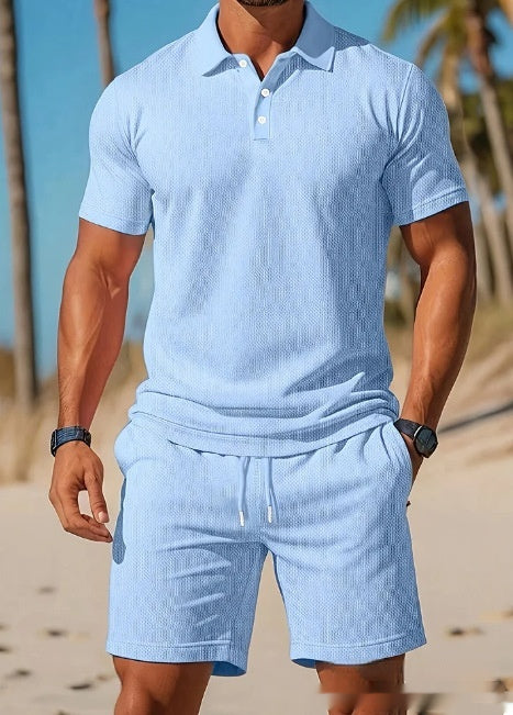 Conjunto Playero Hombre Mesh Respirable - Camisa y Shorts Deportivos Verano - Image 14