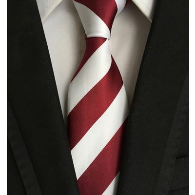 Corbata Ejecutiva de Seda Jacquard a Rayas Grandes - Image 3