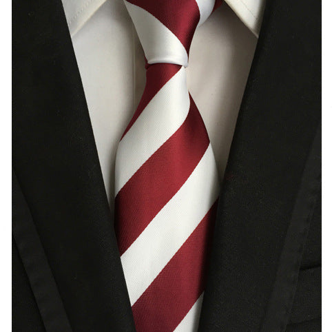 Corbata Ejecutiva de Seda Jacquard a Rayas Grandes - Image 3