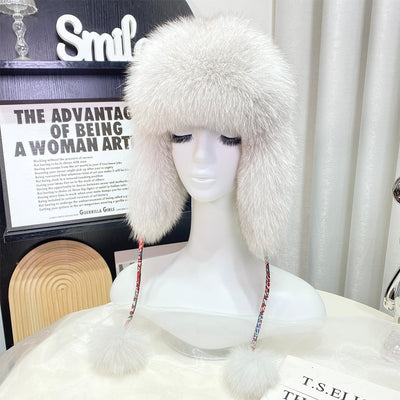 Gorro Ushanka con Orejas de Pelaje de Zorro Estilo Coreano - Image 24