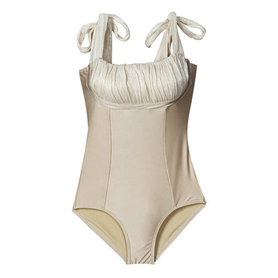 Traje de Baño Enterizo Triangular con Lazos para el Verano - Image 5