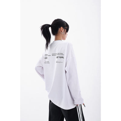 Camiseta Holgada de Algodón con Letras para Mujer - Image 14
