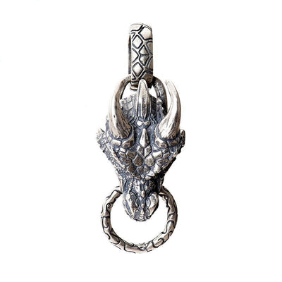 Colgante Dragón Azul Punk en Plata de Ley S925 - Image 6