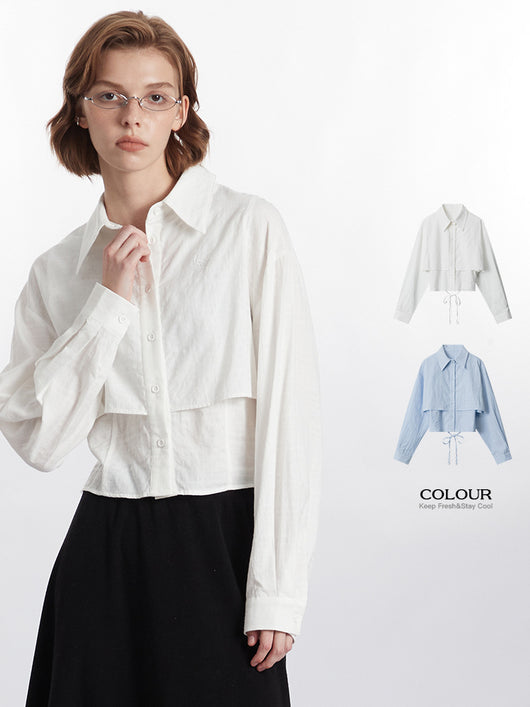 Blusa Preppy Dos Piezas Suelta para Mujer - Estilo Europeo y Americano - Image 14