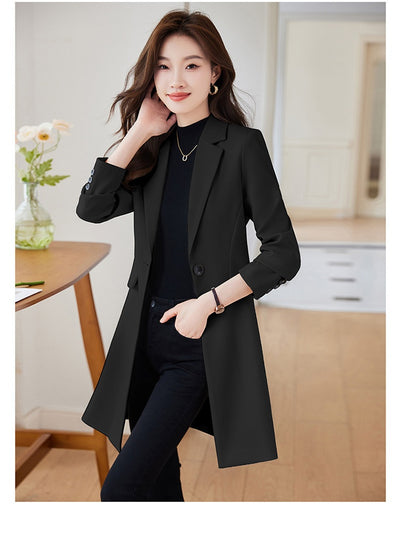 Abrigo Trench Coat Midi Negro para Mujer - Image 14