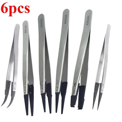 Pinzas de Precisión Antiestáticas con Punta Afilada y Borde Reforzado - Image 15