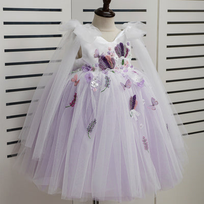 Vestido de Princesa Infantil con Lazo Decorativo