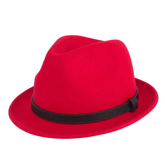 Sombrero Caballero Británico de Lana Pura con Ala Corta Enrollada - Otoño e Invierno - Image 3