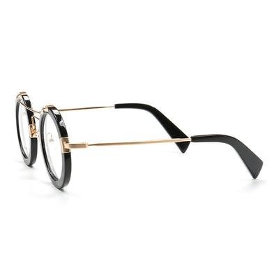 Lentes Vintage Redondos con Protección Azul - Marco Metálico Doble Rayo - Image 14