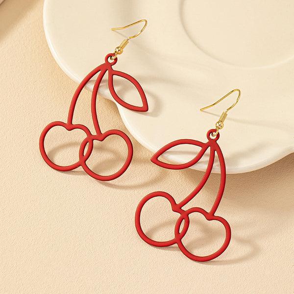 Aretes de Cereza Coreanos Estilo Instagram - Diseño Dulce y Moderno