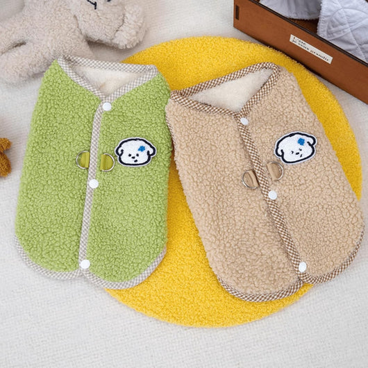 Chaleco Térmico de Forro Coral para Perros y Gatos - Abrigo de Invierno con Argolla para Correa - Image 14