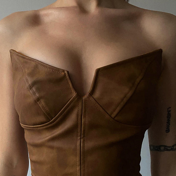 Chaleco Casual sin Mangas con Cierre y Escote Asimétrico para Mujer